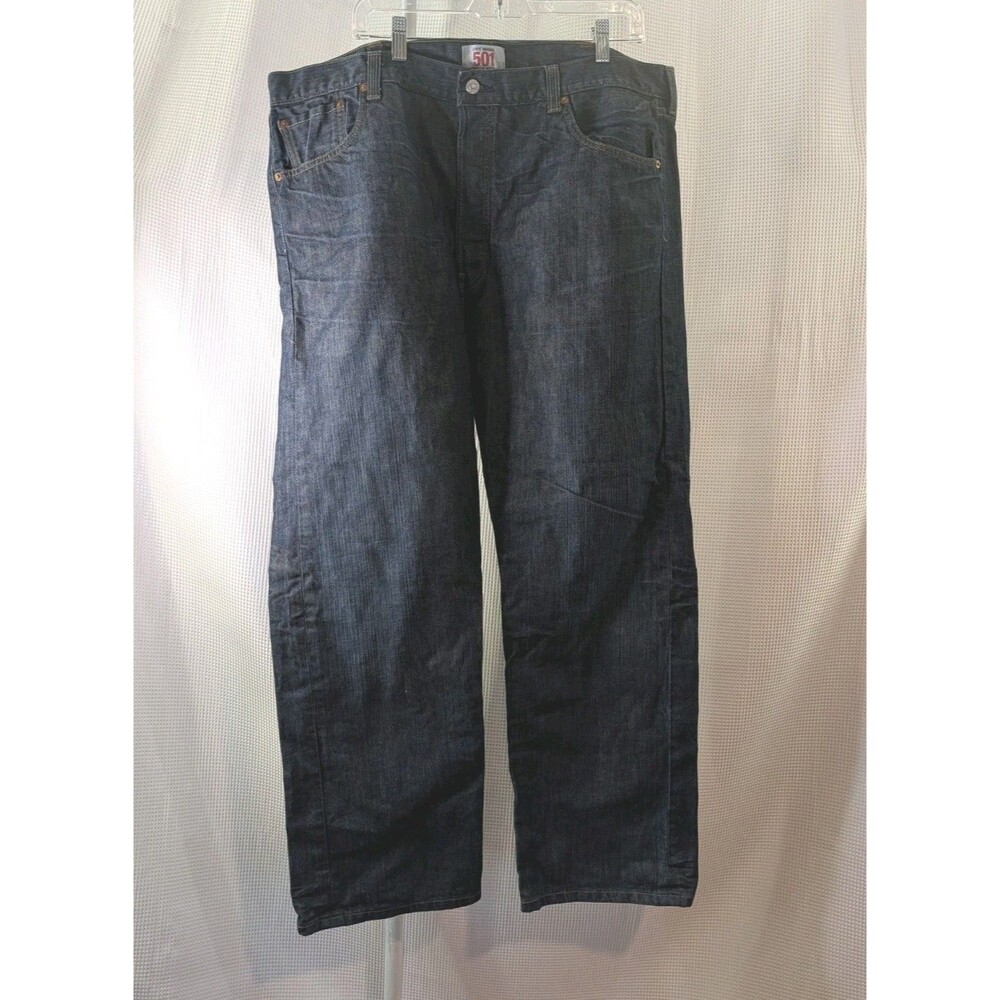 LEVI STRAUSS & Co 501 Mens Button Fly DENIM JEANS Straight Leg 42x30 XX 0101